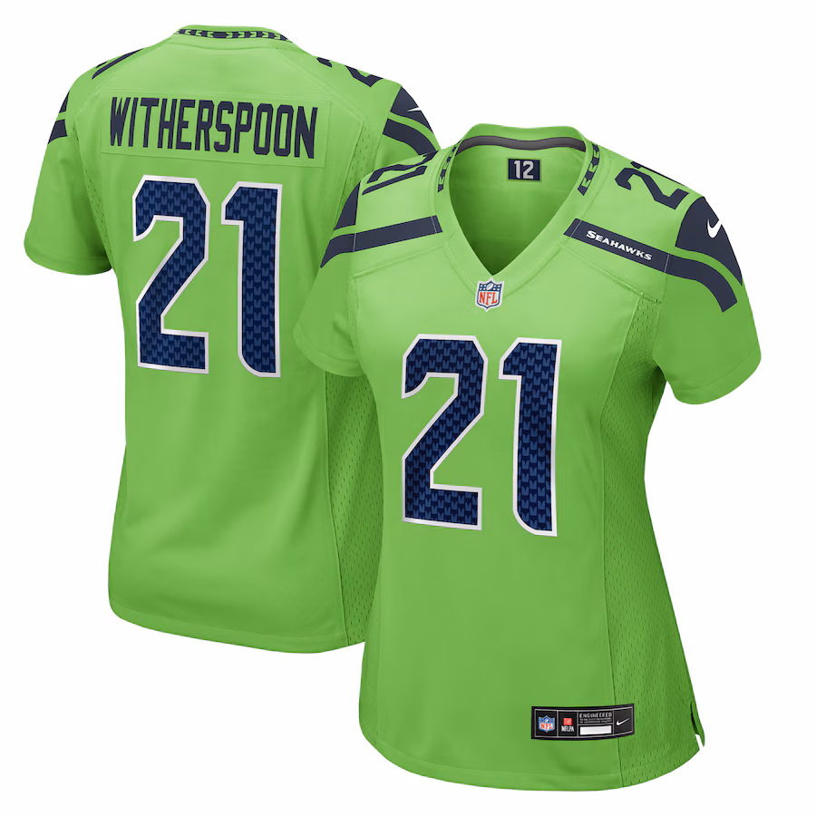 Women's Seattle Seahawks Devon Witherspoon Nike Neon Green  Game Jersey - ujerseystore