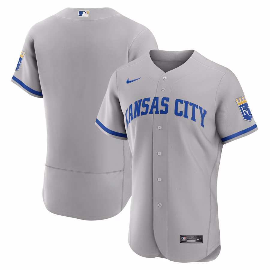 Men's Kansas City Royals Nike Gray 2022 Road Authentic Jersey - ujerseystore