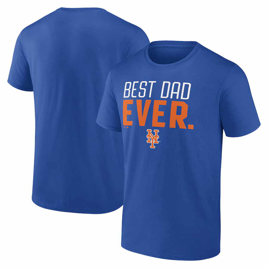 Men's New York Mets Royal Best Dad Ever T-Shirt - ujerseystore