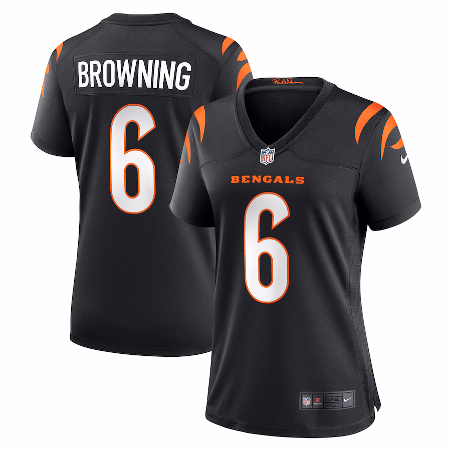 Women's Cincinnati Bengals Jake Browning Nike Black Game Jersey - ujerseystore