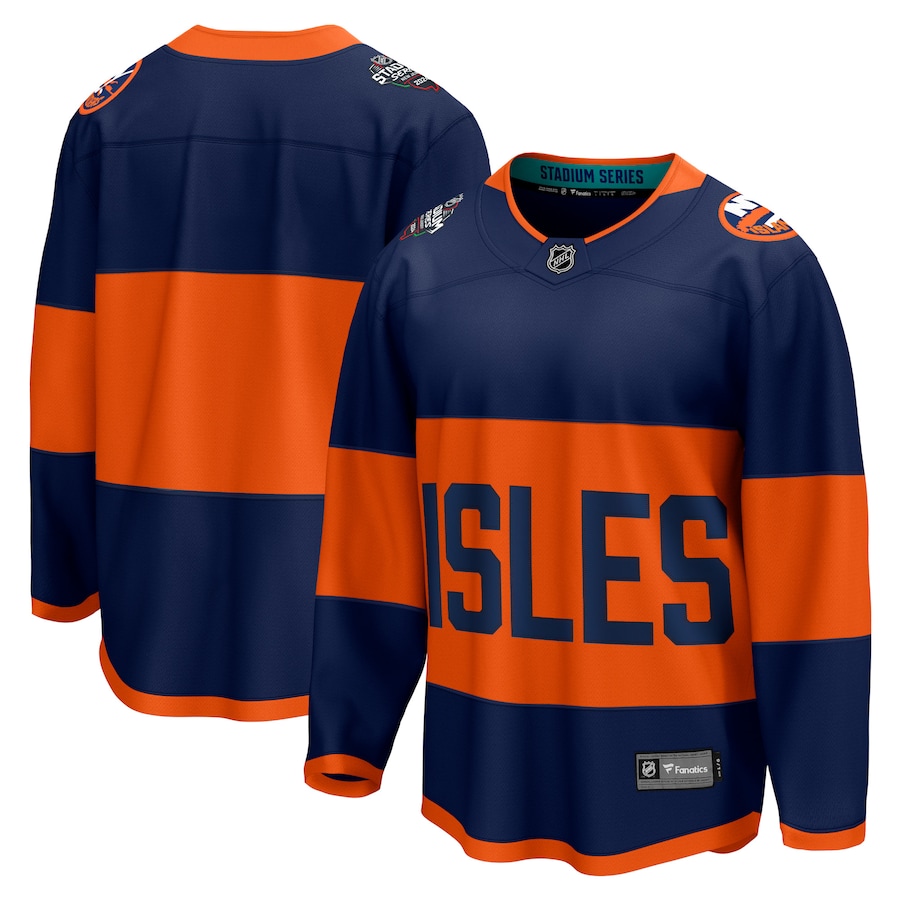Men's New York Islanders Fanatics Navy 2024 NHL Stadium Series Breakaway Jersey - ujerseystore