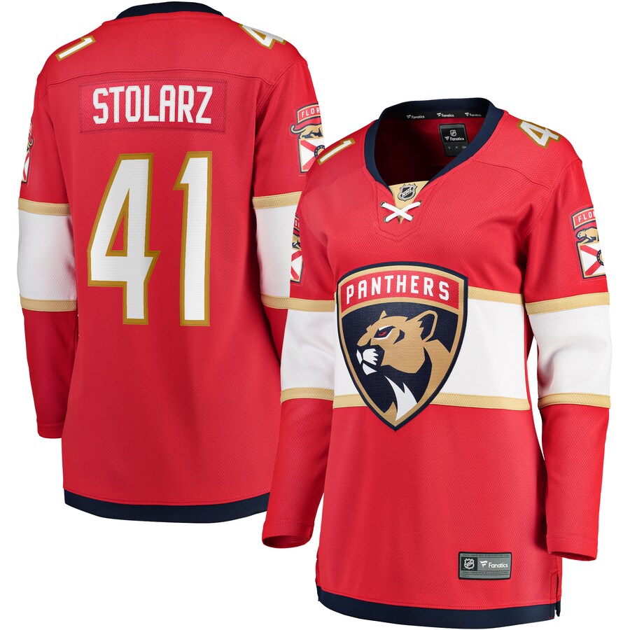 Women's Florida Panthers Anthony Stolarz Fanatics Branded Red Home Breakaway Player Jersey - ujerseystore
