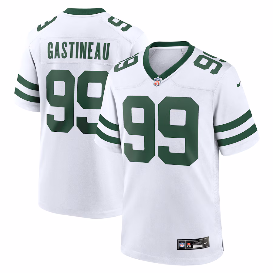 Men's New York Jets Mark Gastineau Nike White Legacy Retired Player Game Jersey - ujerseystore