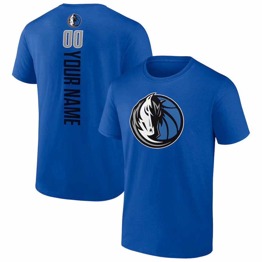 Men's Dallas Mavericks Blue Personalized Playmaker Team T-Shirt - ujerseystore
