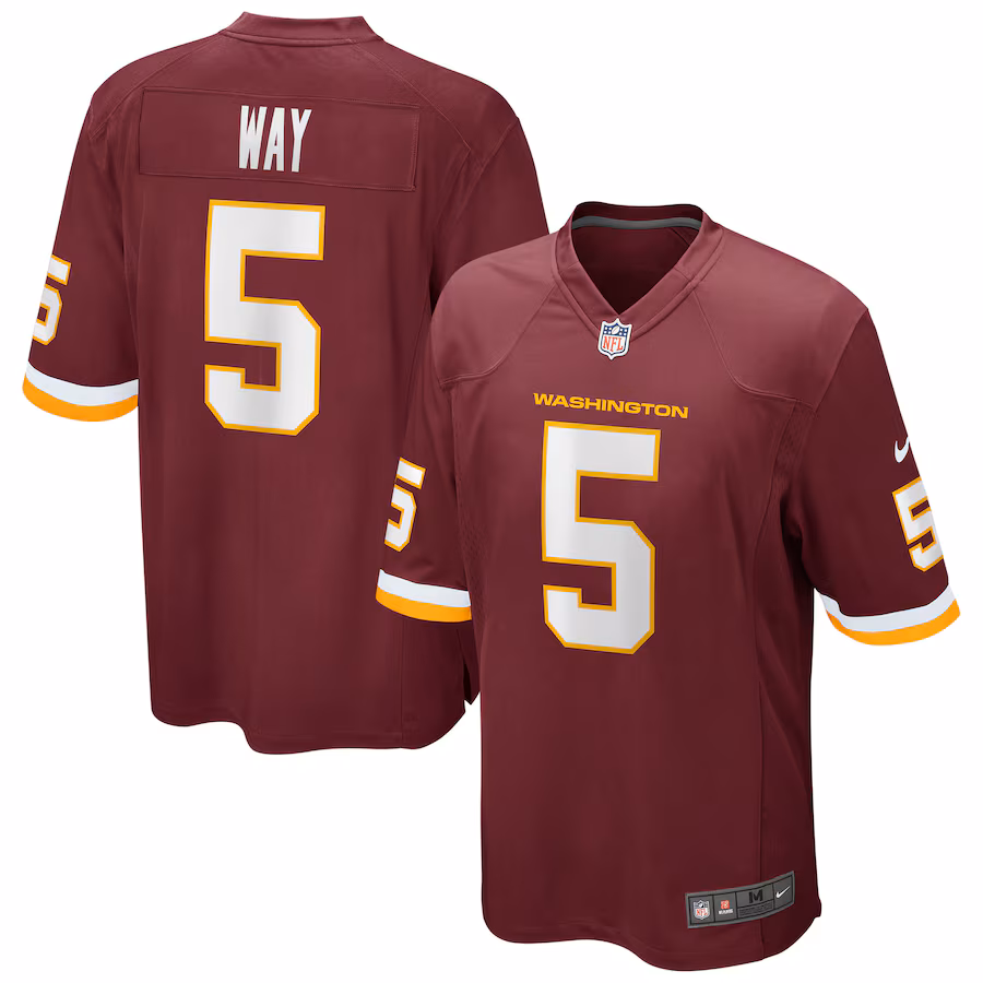 Men's Nike Tress Way Washington Football Team Burgundy Game Player Jersey - ujerseystore