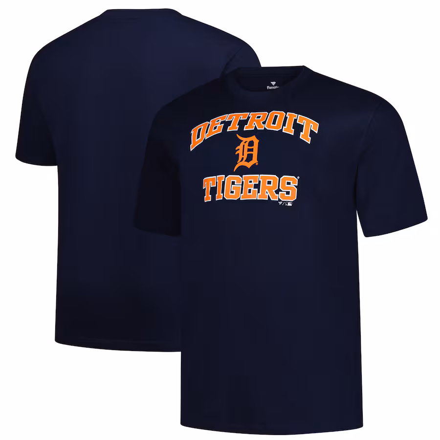 Men's Detroit Tigers Profile Navy Big & Tall Heart & Soul T-Shirt - ujerseystore