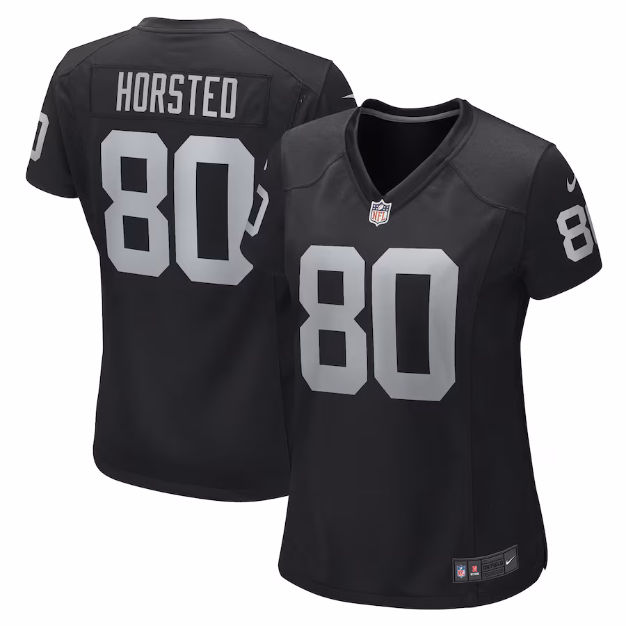 Women's Las Vegas Raiders Jesper Horsted Nike Black Game Player Jersey - ujerseystore