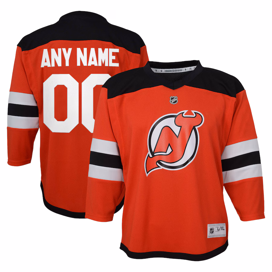 Youth New Jersey Devils Red Replica Custom Jersey - ujerseystore