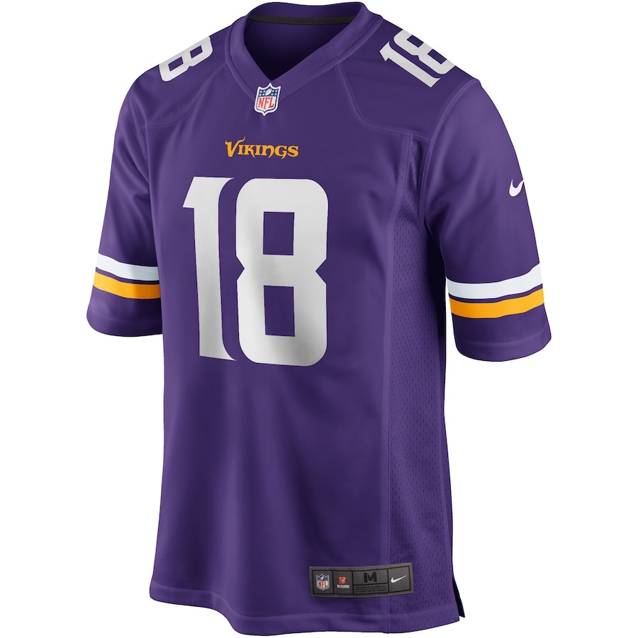 Men's Minnesota Vikings Justin Jefferson Nike Purple Player Game Jersey - ujerseystore