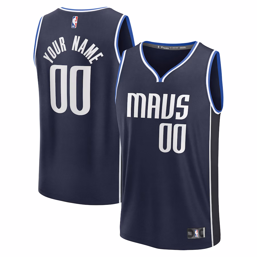 Men's Dallas Mavericks Fanatics Navy Custom Fast Break Jersey - Statement Edition - ujerseystore