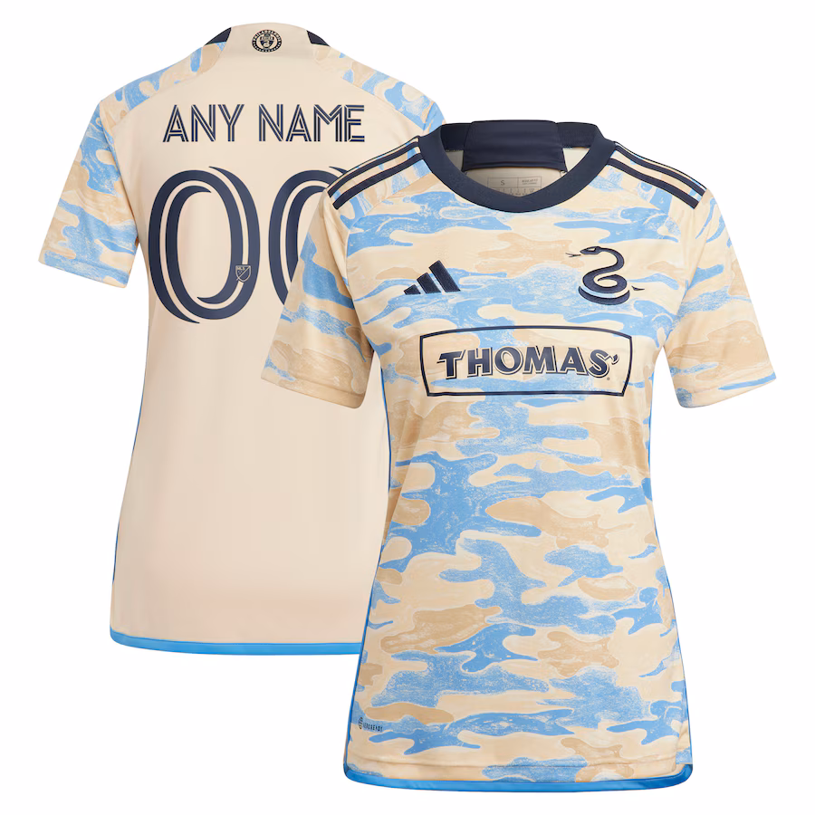 Women's Philadelphia Union adidas Tan 2023 For Philly Replica Custom Jersey - ujerseystore