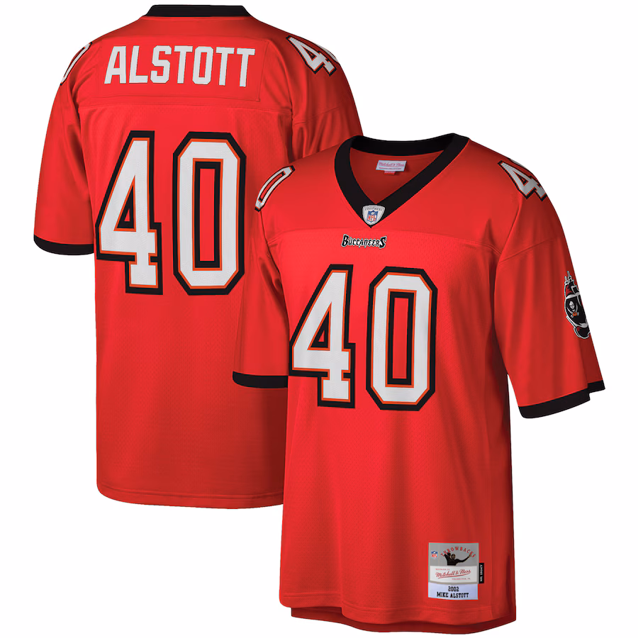 Men's Tampa Bay Buccaneers Mike Alstott Mitchell & Ness Red Legacy Replica Jersey - ujerseystore