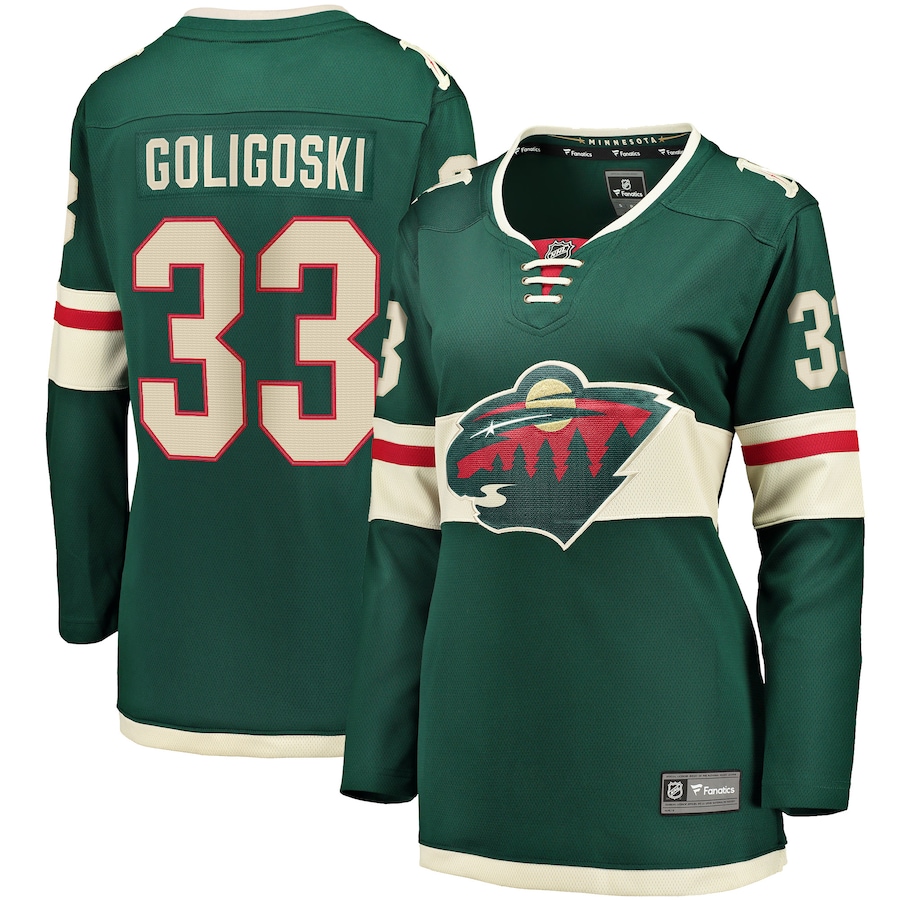 Women's Minnesota Wild Alex Goligoski Fanatics Green Home Breakaway Player Jersey - ujerseystore