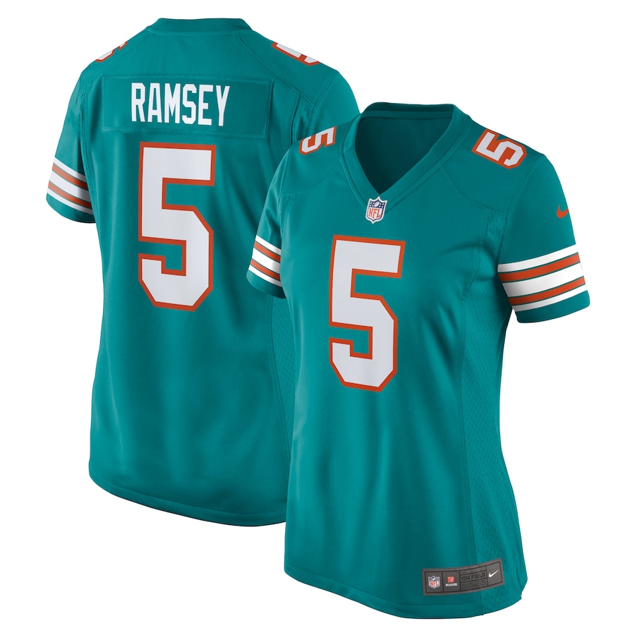 Women's Miami Dolphins Jalen Ramsey Nike Aqua Alternate Game Jersey - ujerseystore