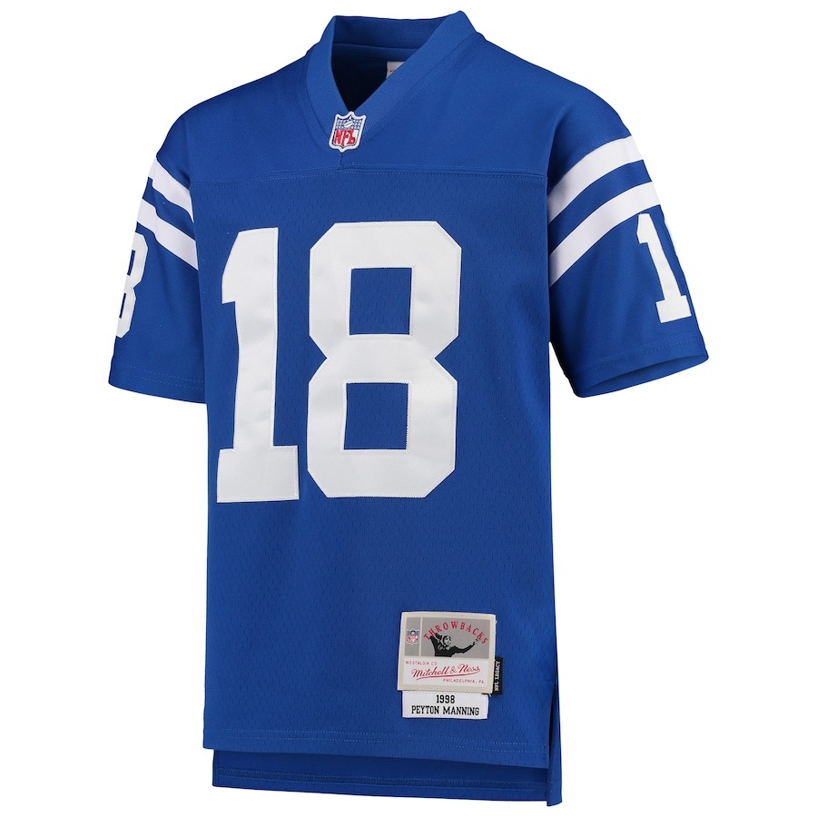 Youth Indianapolis Colts Peyton Manning Mitchell & Ness Royal 1998 Legacy Retired Player Jersey - ujerseystore