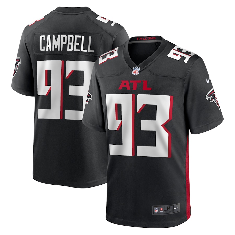 Men's Atlanta Falcons Calais Campbell Nike Black Game Player Jersey - ujerseystore