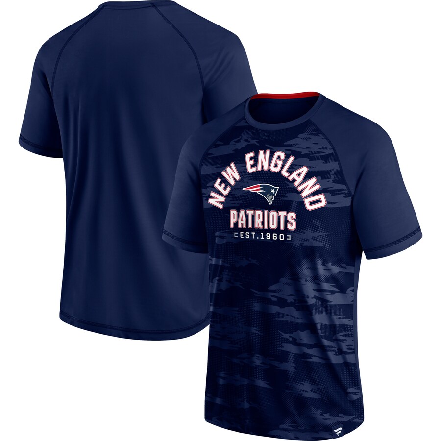 Men's New England Patriots Fanatics Navy Hail Mary Raglan T-Shirt - ujerseystore