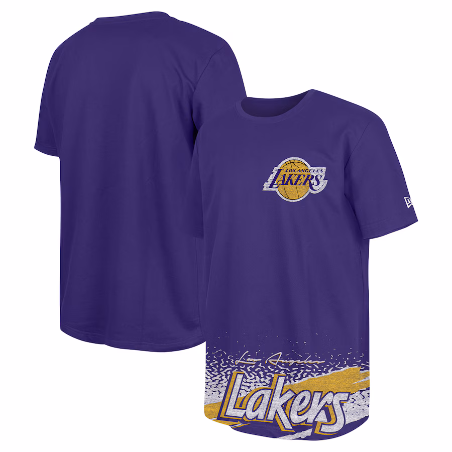 Men's Los Angeles Lakers New Era Purple Sport Classic T-Shirt - ujerseystore