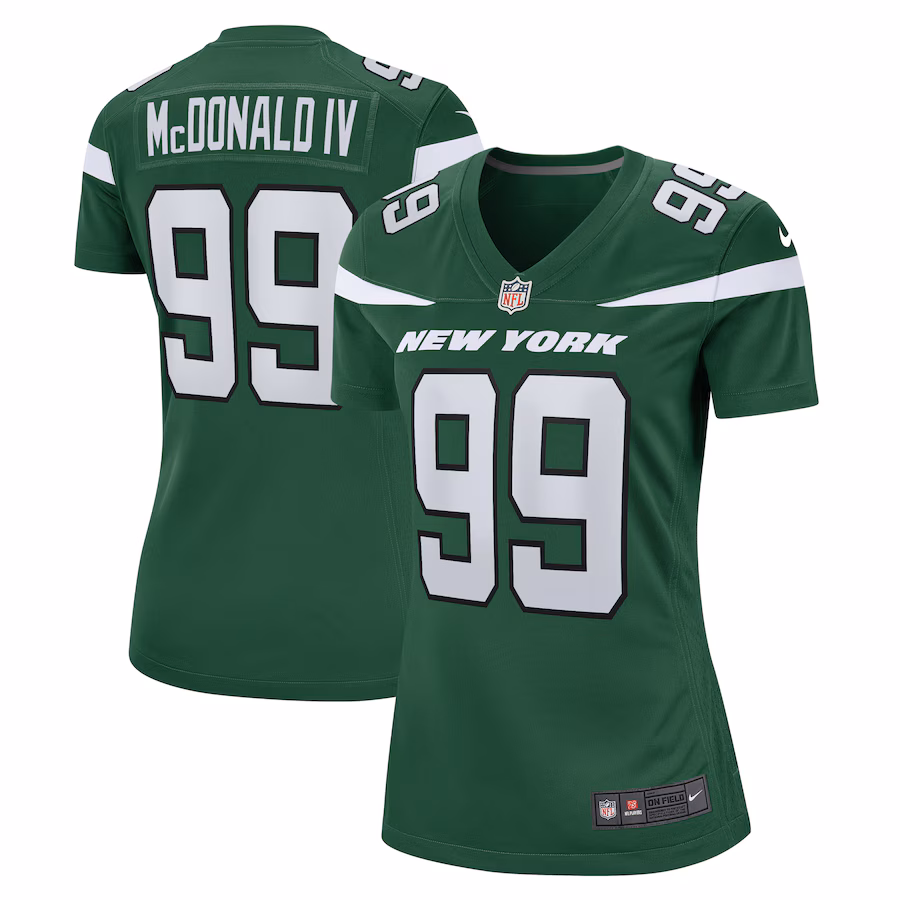 Women's New York Jets Will McDonald IV Nike Gotham Green  Game Jersey - ujerseystore
