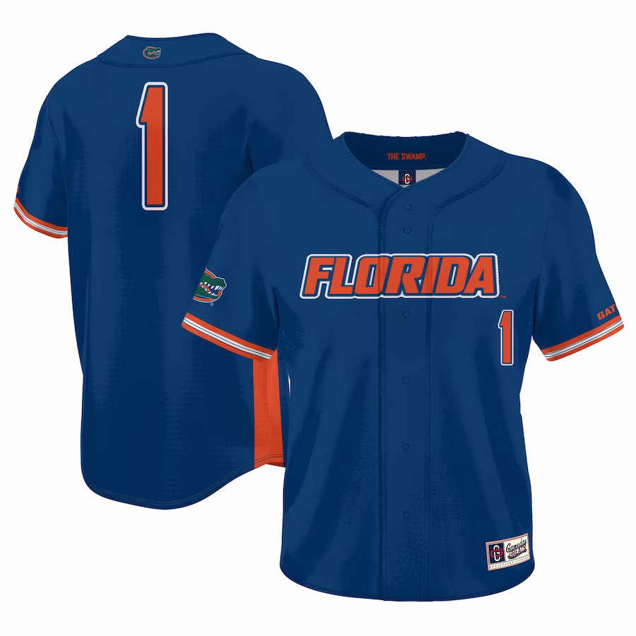 #1 Florida Gators GameDay Greats Youth Lightweight Baseball Jersey - Royal - ujerseystore
