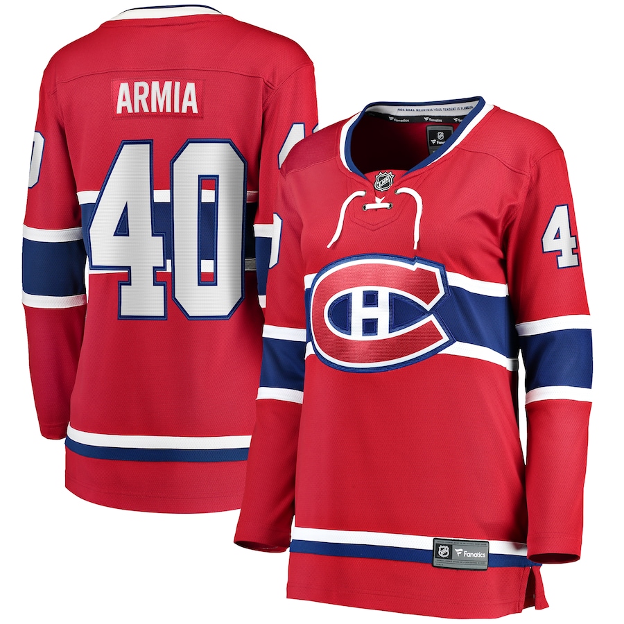 Women's Montreal Canadiens Joel Armia Fanatics Red Home Breakaway Player Jersey - ujerseystore