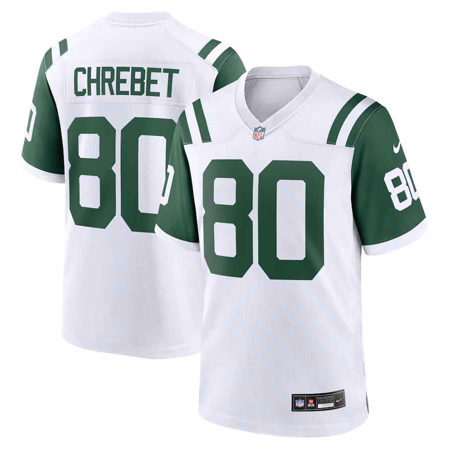 Men's New York Jets Wayne Chrebet Nike White Classic Alternate Retired Player Game Jersey - ujerseystore