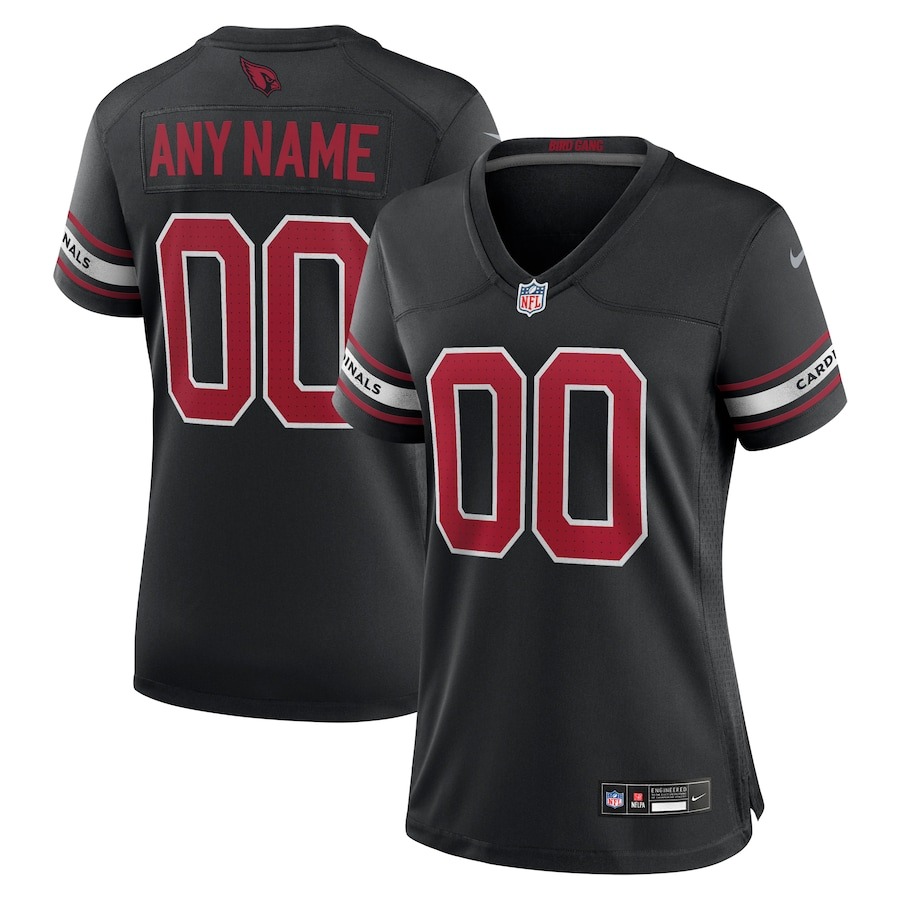 Women's Arizona Cardinals Nike Black Alternate Custom Game Jersey - ujerseystore