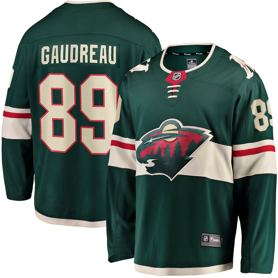 Men's Minnesota Wild Frederick Gaudreau Fanatics Green Home Breakaway Player Jersey - ujerseystore