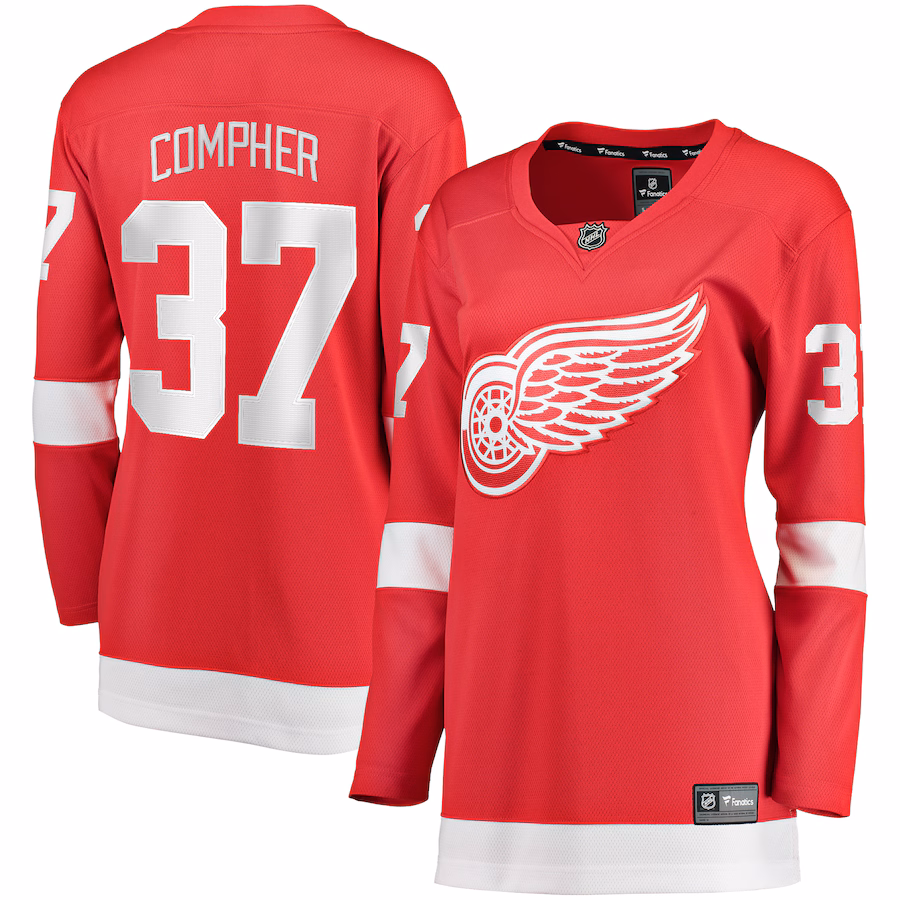 Women's Detroit Red Wings J.T. Compher Fanatics Red Home Breakaway Player Jersey - ujerseystore