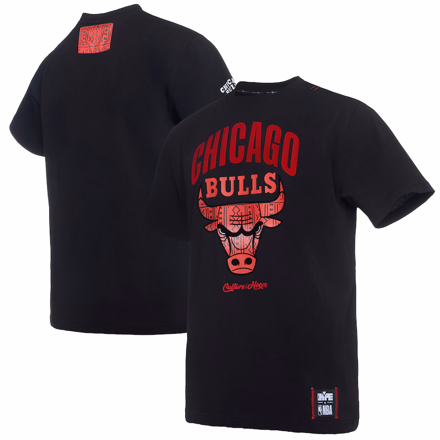 Men's Chicago Bulls  NBA x Two Hype Black Culture & Hoops Collection Premium T-Shirt - ujerseystore