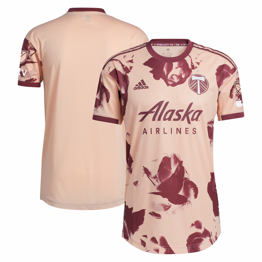 Men's Portland Timbers  adidas Pink 2023 Heritage Rose Kit Authentic Jersey - ujerseystore