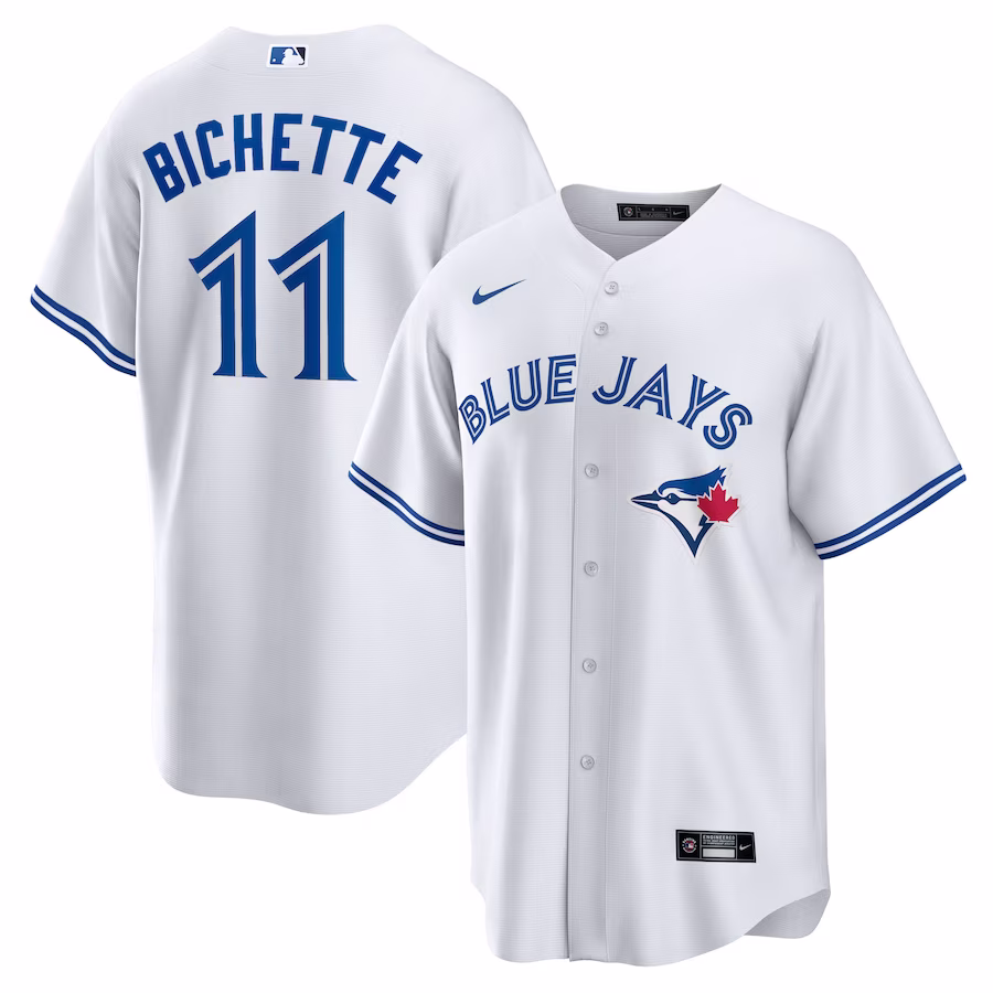 Men's Toronto Blue Jays Bo Bichette Nike White Replica Player Jersey - ujerseystore