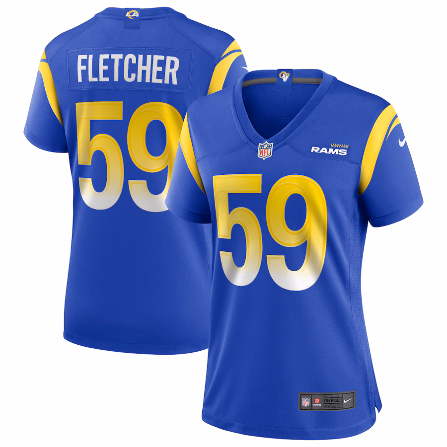 Women's Los Angeles Rams London Fletcher Nike Royal Game Retired Player Jersey - ujerseystore