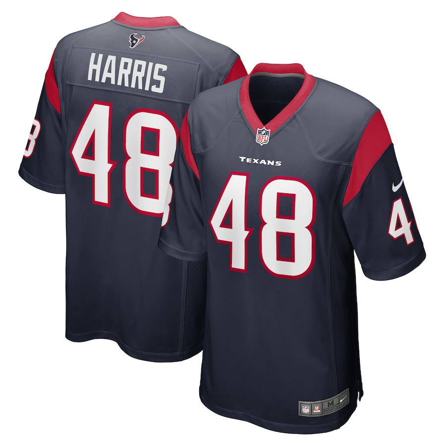 Men's Houston Texans Christian Harris Nike Navy Game Player Jersey - ujerseystore