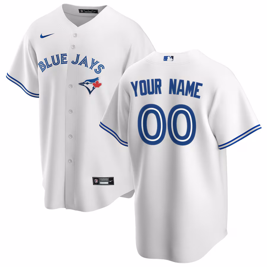 Youth Toronto Blue Jays Nike White Home Replica Custom Jersey - ujerseystore