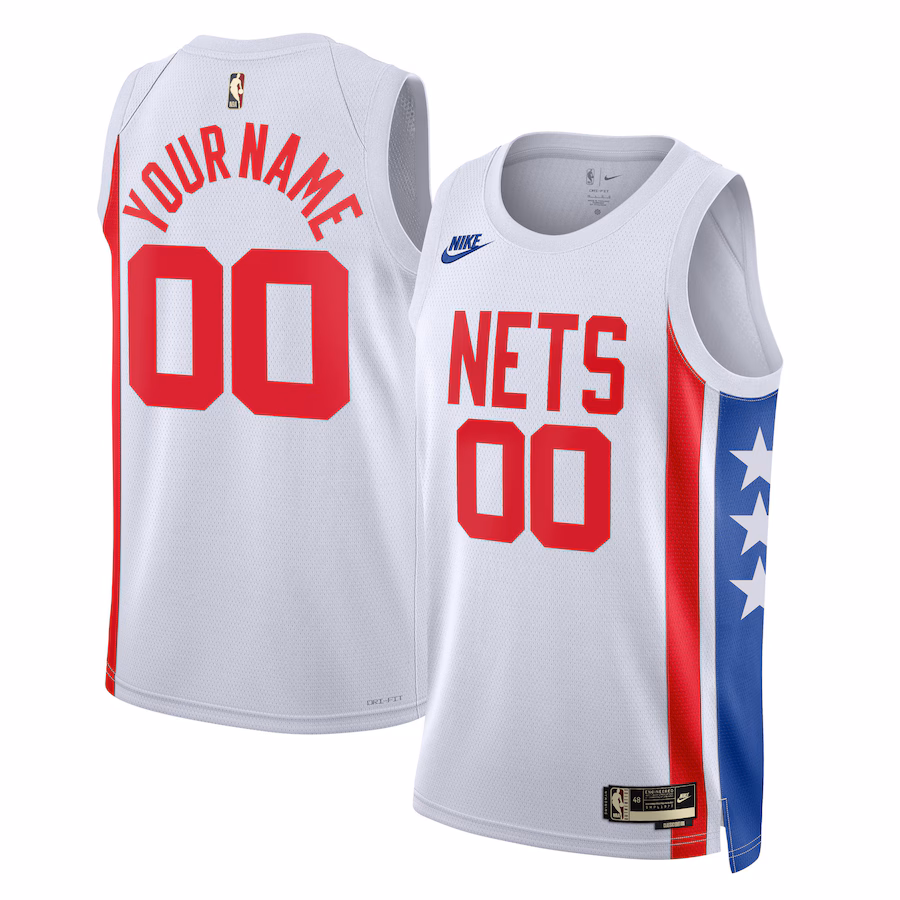 Unisex Brooklyn Nets Nike White 2022/23 Custom Swingman Jersey - Classic Edition - ujerseystore