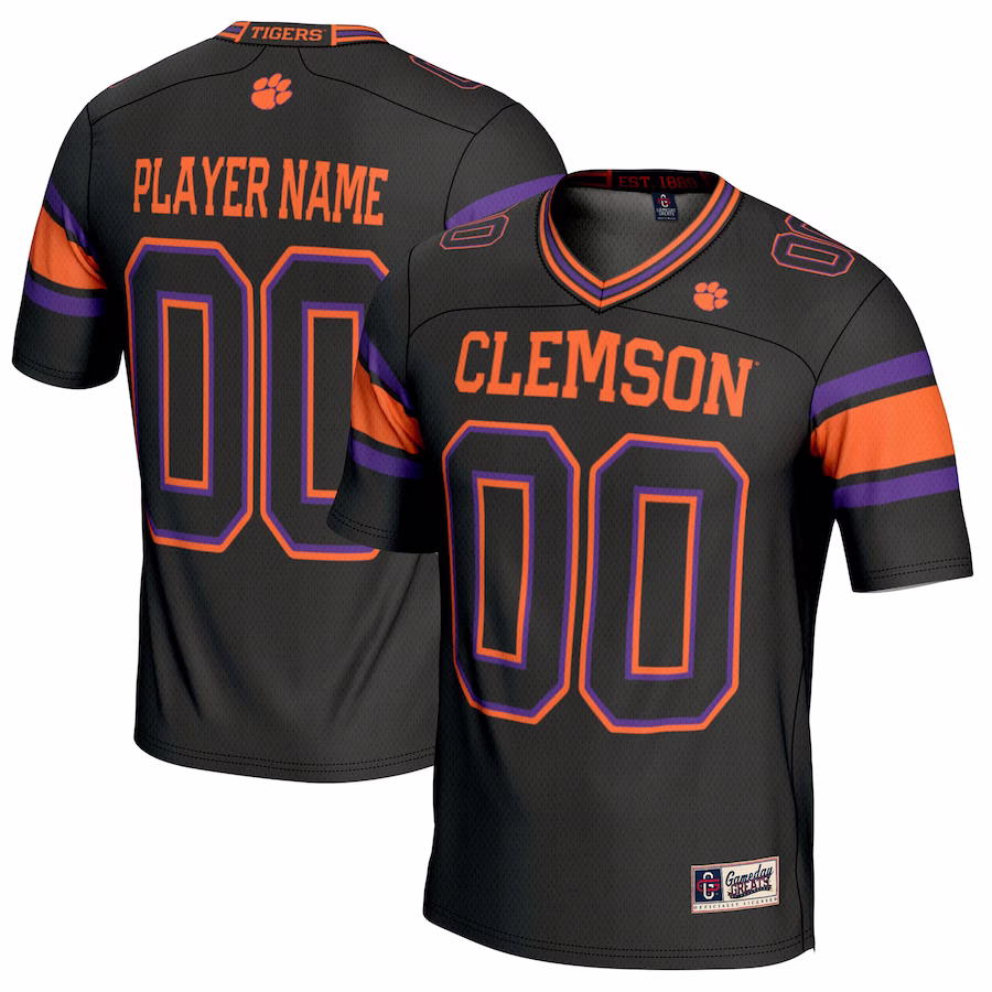 Clemson Tigers GameDay Greats Youth NIL Pick-A-Player Football Jersey - Black - ujerseystore