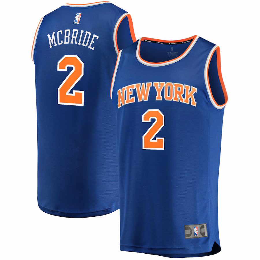 Men's New York Knicks Miles McBride Fanatics Blue Fast Break Replica Jersey - Icon Edition - ujerseystore