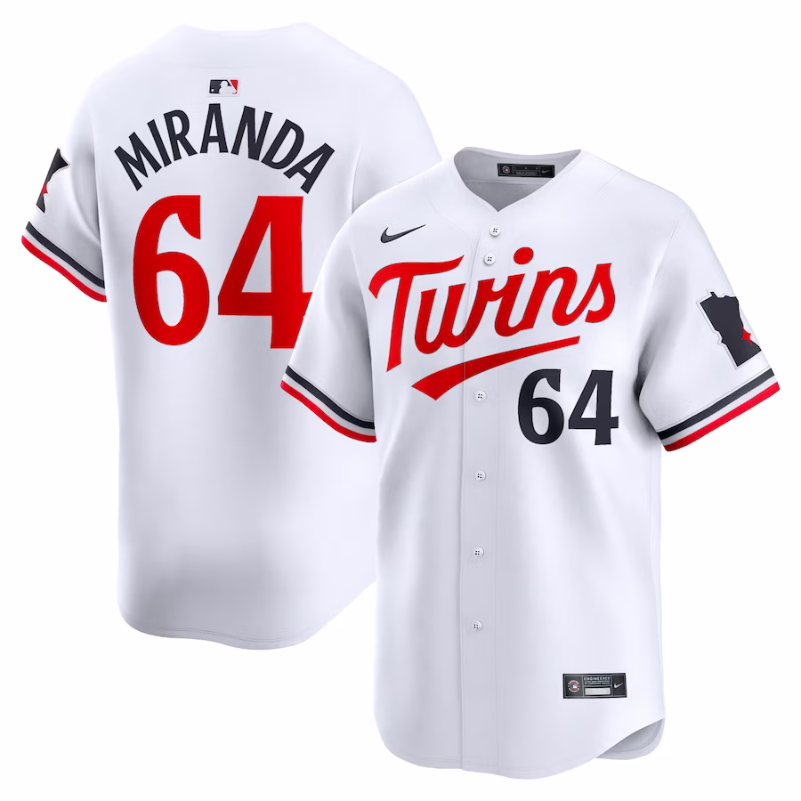 Men's Minnesota Twins Jose Miranda Nike White Home Limited Player Jersey - ujerseystore