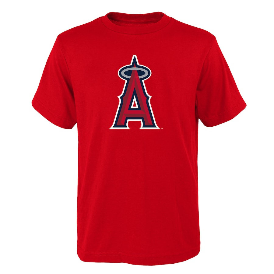 Youth Los Angeles Angels Red Logo Primary Team T-Shirt - ujerseystore