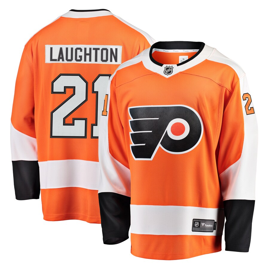 Men's Philadelphia Flyers Scott Laughton Fanatics Branded Orange Breakaway Jersey - ujerseystore
