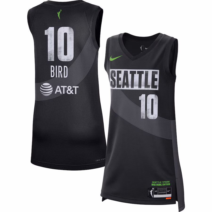 Women's Seattle Storm Sue Bird Nike Black 2021 Rebel Edition Victory Player Jersey - ujerseystore