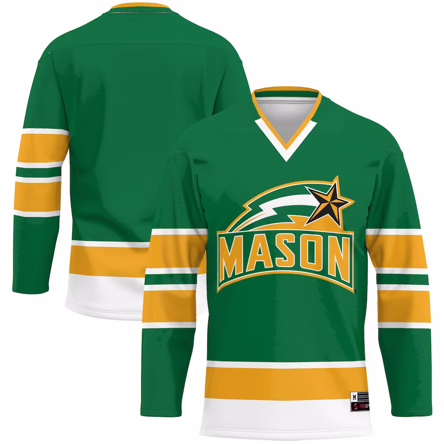 George Mason Patriots GameDay Greats Hockey Jersey - Green - ujerseystore