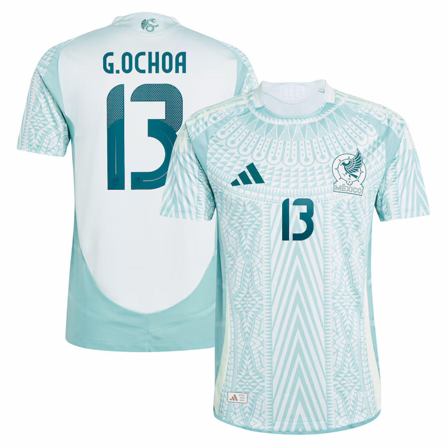Men's Mexico National Team Guillermo Ochoa adidas Green 2024 Away Authentic Player Jersey - ujerseystore