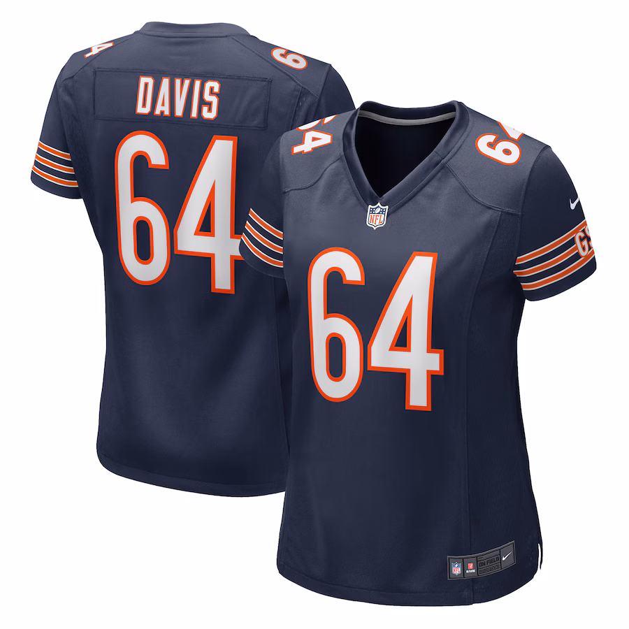 Women's Chicago Bears Nate Davis Nike Navy Game Jersey - ujerseystore