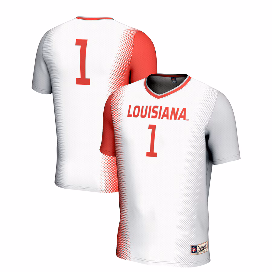 Youth GameDay Greats #1 White Louisiana Ragin' Cajuns Lightweight Women's Soccer Jersey - ujerseystore