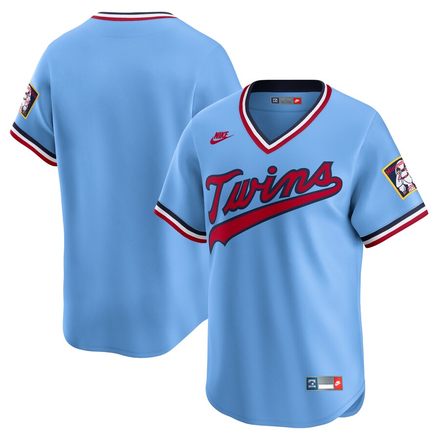 Men's Minnesota Twins Nike Light Blue Cooperstown Collection Limited Jersey - ujerseystore