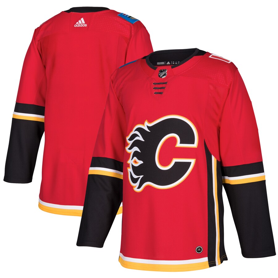 Men's Calgary Flames adidas Red Home Authentic Blank Jersey - ujerseystore