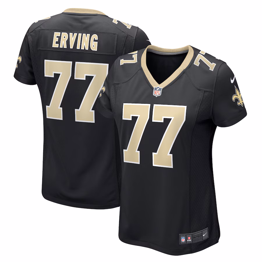 Women's New Orleans Saints Cameron Erving Nike  Black  Game Jersey - ujerseystore