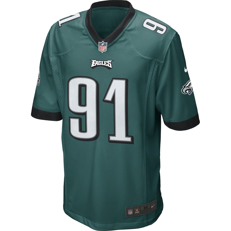 Men's Philadelphia Eagles Fletcher Cox Nike Midnight Green Game Jersey - ujerseystore